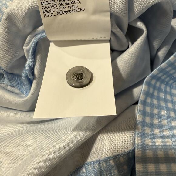 PGA TOUR Pro Series Mens Polo Shirt Clear Sky Grid Print Medium NWT Athletic Fit - Picture 8 of 8